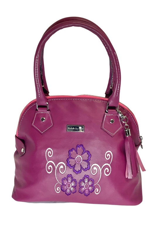 Berry Chic Medium Leather Satchel