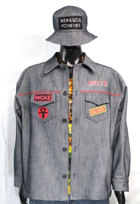 Denim Patch Shacket