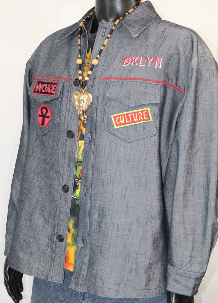 Denim Patch Shacket