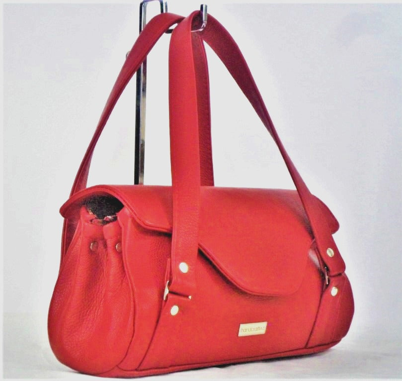 Chi Leather Handbag (Lipstick Red)