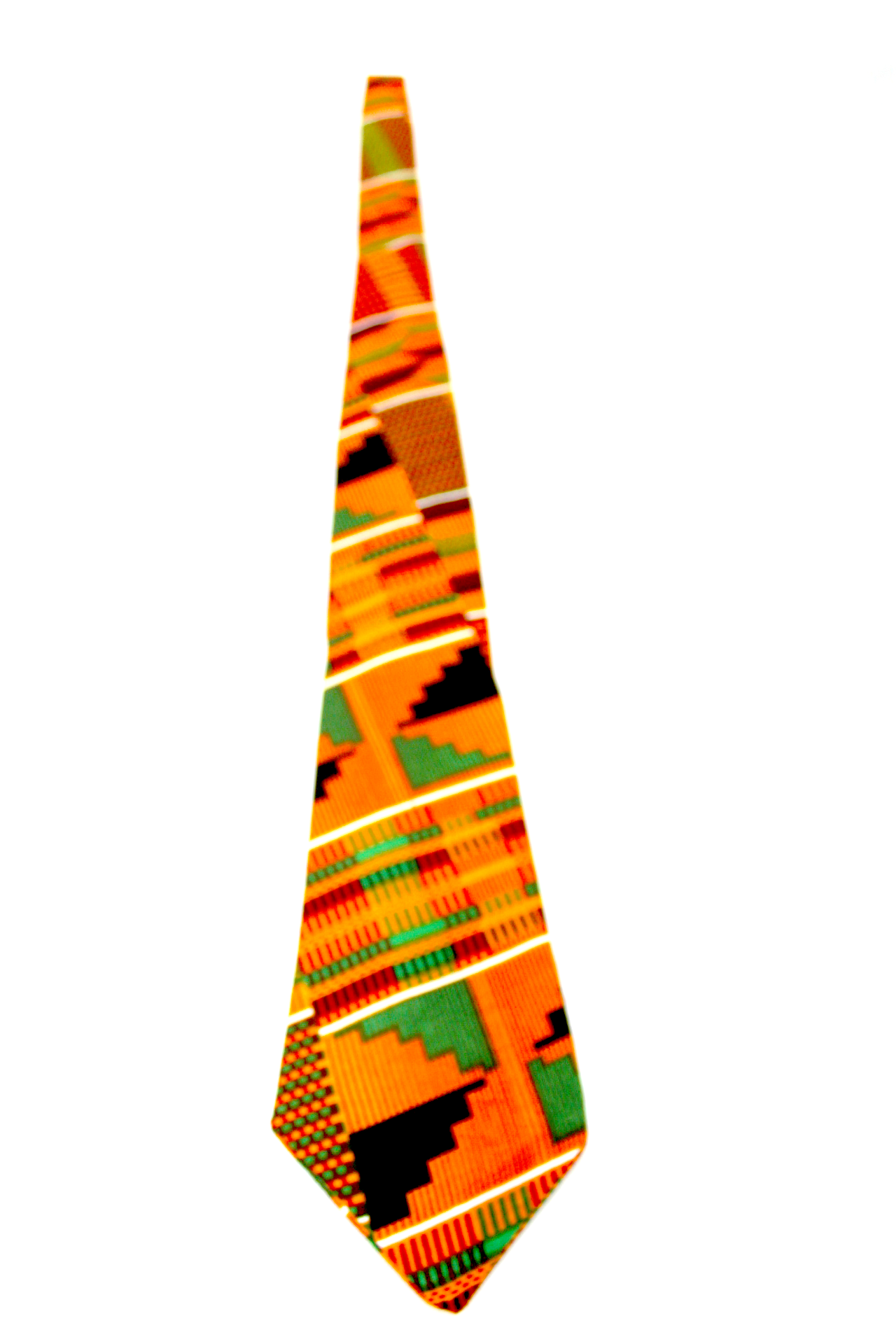 Kente Necktie and Handkerchief (Orange)