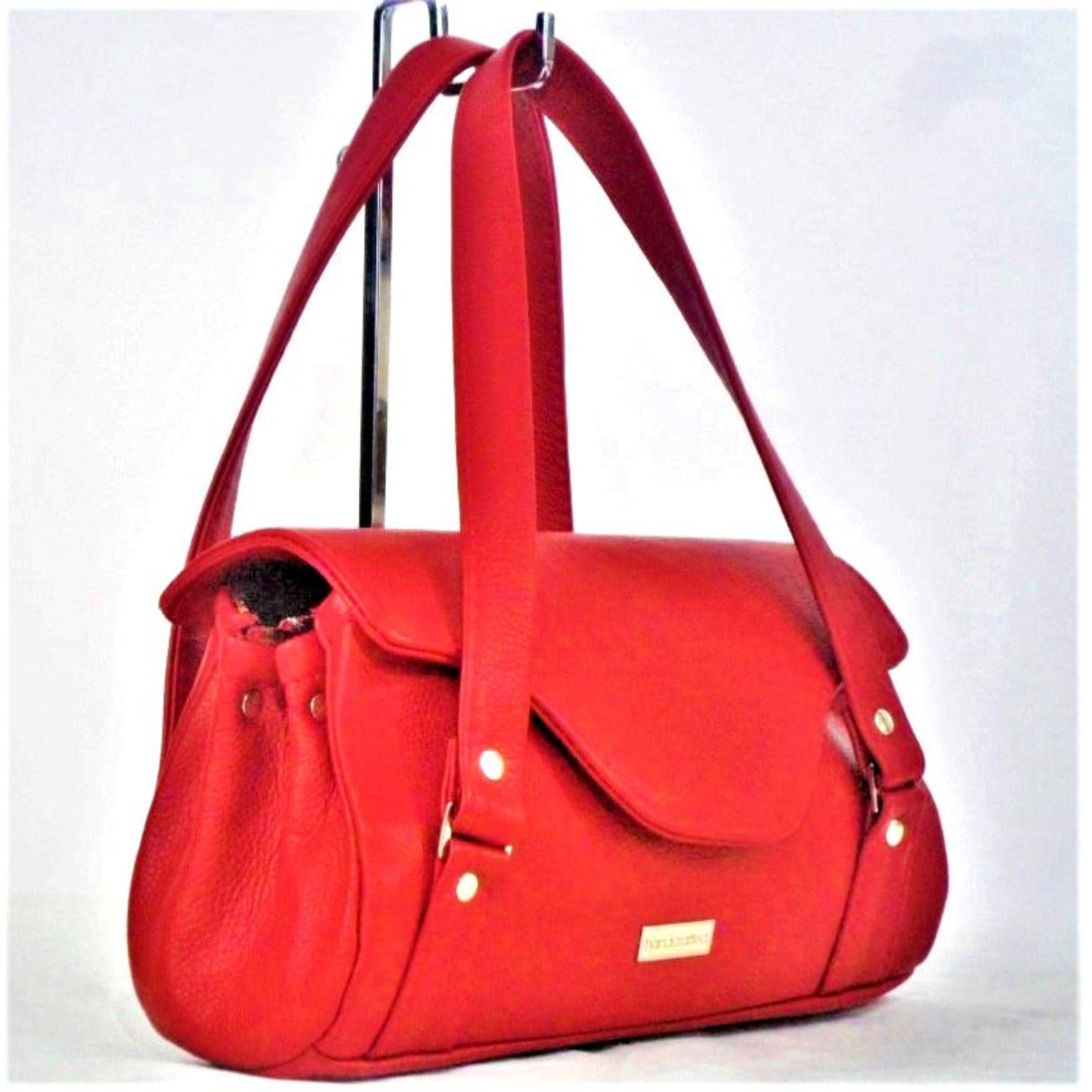 Chi Leather Handbag (Lipstick Red)