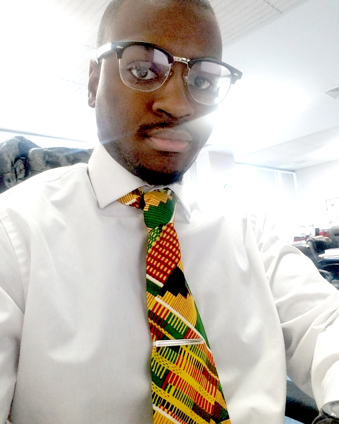 Copy of Kente Necktie and Handkerchief (Yellow)